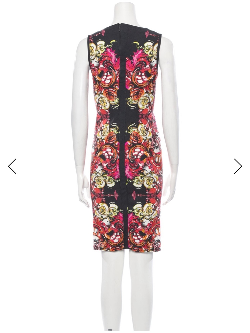 Roberto Cavalli Bodycon Sheath Dress Orange Baroque Print Size 8 Designer Luxury - Picture 12 of 12